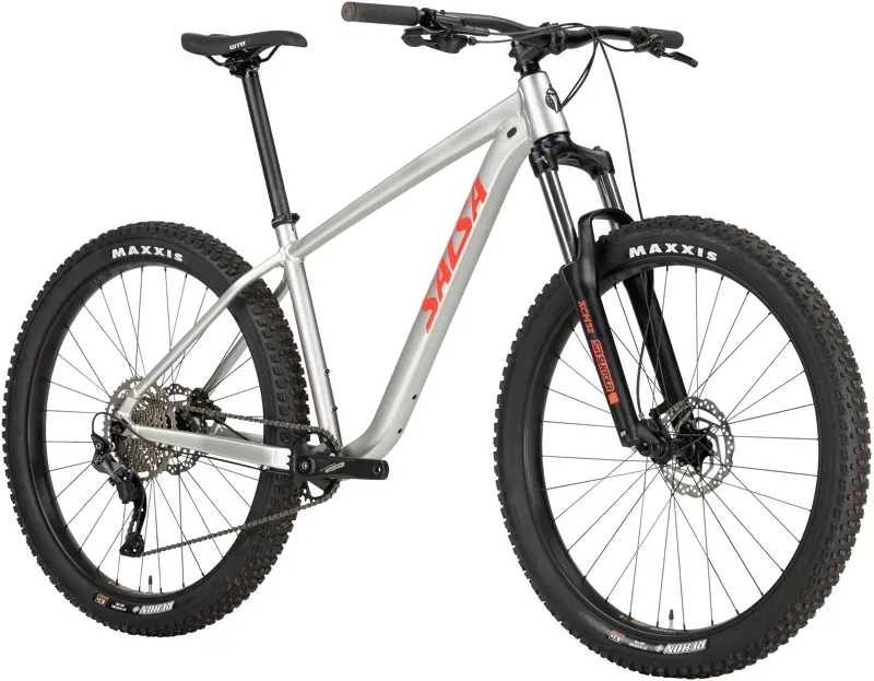 Salsa Rangefinder Deore 10 27.5+ Aluminum Mountain Bike in Silver-1